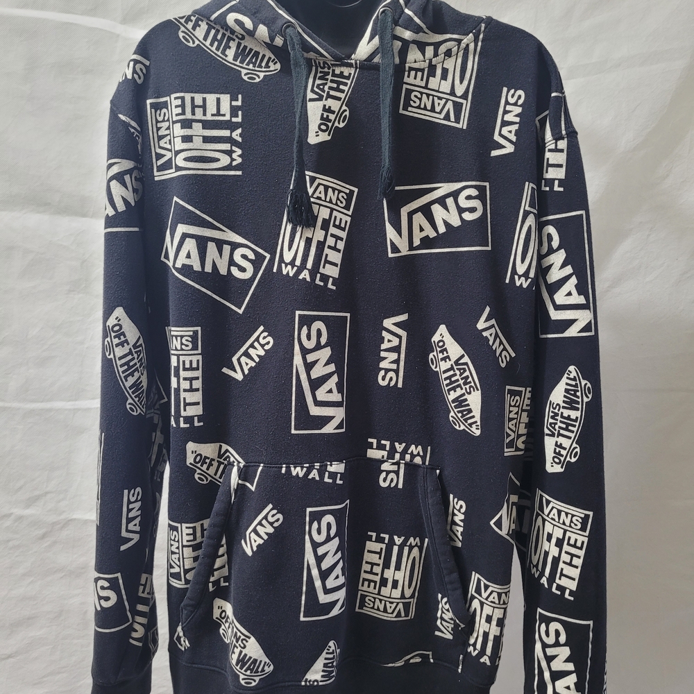 Vans Black and White Logo Hoodie